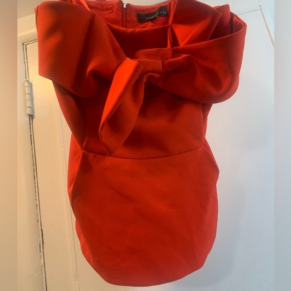 Anthropologie Adelyn Rae Rozina Strapless Bow Top- Red - Picture 2 of 14
